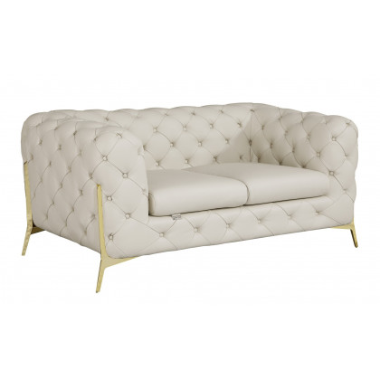GUF 970 Sofa with Loveseat - Beige, Genuine Italian Leather