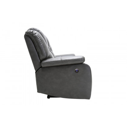 GUF - 7993 Power Reclining Loveseat in Gray, Leather Air