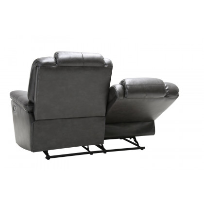 GUF - 7993 Loveseat in Gray, Leather Air