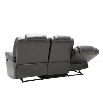 GUF - 7993 Power Reclining Sofa Set in Gray, Leather Air