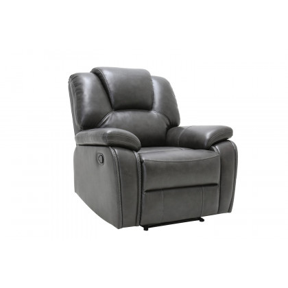 GUF - 7993 Armchair in Gray, Leather Air
