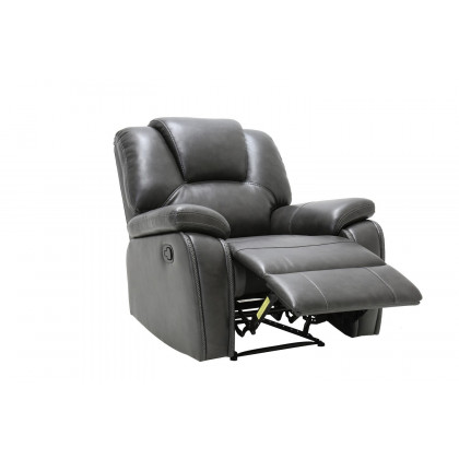 GUF - 7993 Armchair in Gray, Leather Air