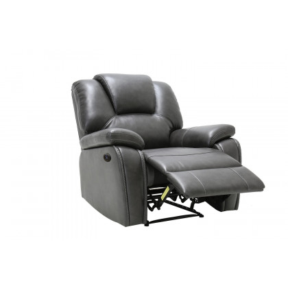 GUF - 7993 Power Reclining Chair in Gray, Leather Air