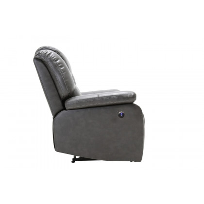 GUF - 7993 Power Reclining Chair in Gray, Leather Air