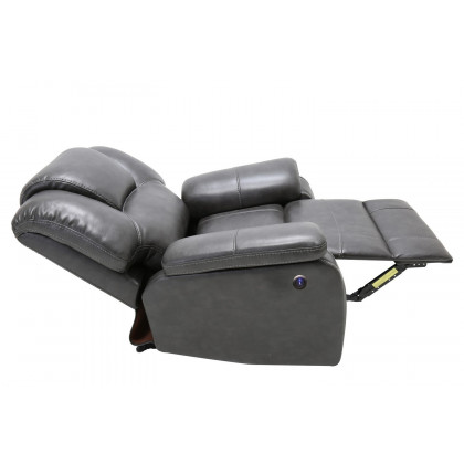 GUF - 7993 Power Reclining Chair in Gray, Leather Air