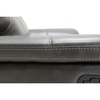 GUF - 7993 Armchair in Gray, Leather Air