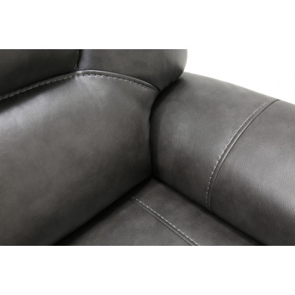 GUF - 7993 Armchair in Gray, Leather Air