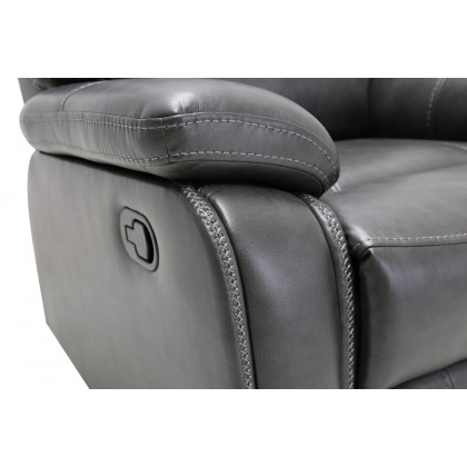 GUF - 7993 Armchair in Gray, Leather Air