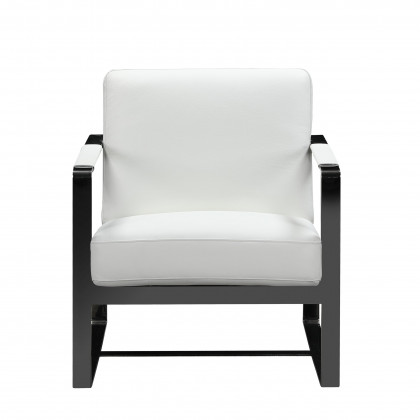 GUF C67 Accent Chair - White, Genuine Leather