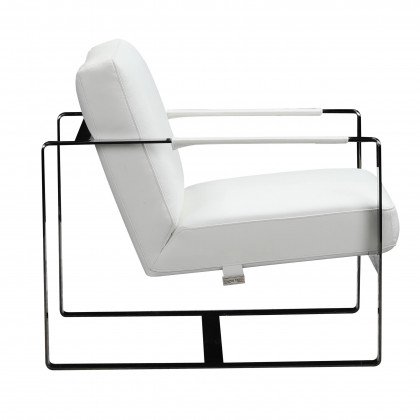 GUF C67 Accent Chair - White, Genuine Leather