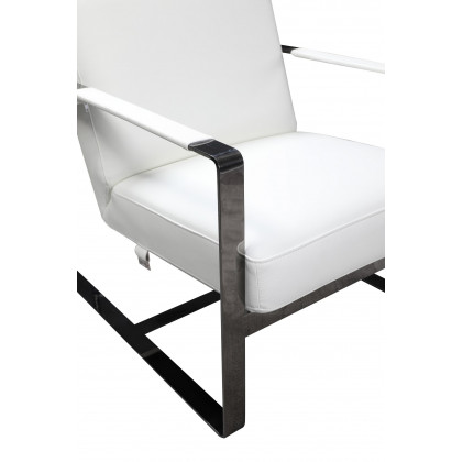 GUF C67 Accent Chair - White, Genuine Leather