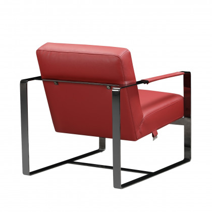 GUF C67 Accent Chair - Red, Genuine Leather