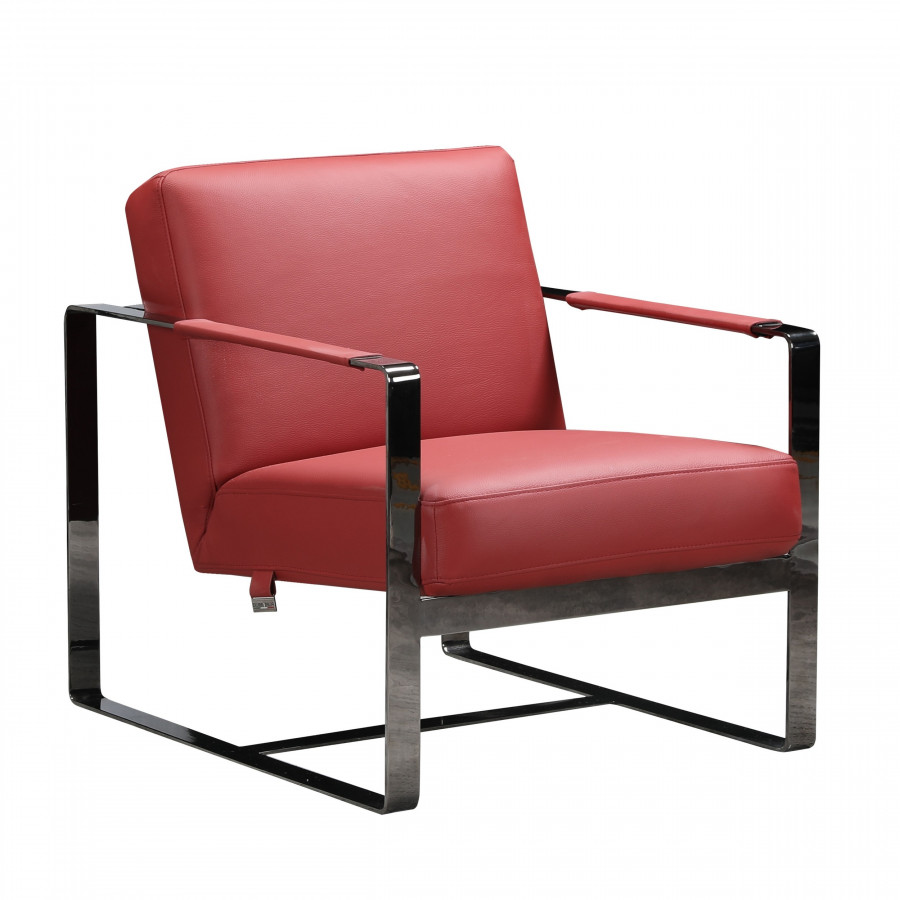 GUF C67 Accent Chair - Red, Genuine Leather