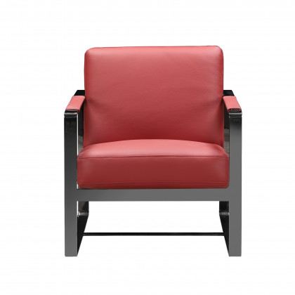 GUF C67 Accent Chair - Red, Genuine Leather