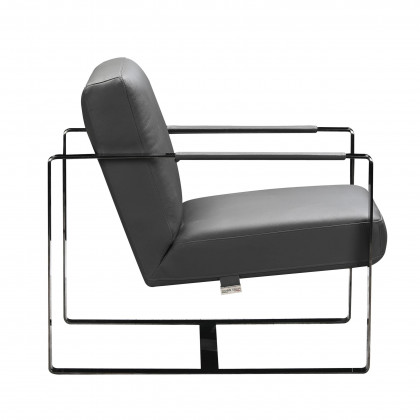 GUF C67 Accent Chair - Dark Gray, Genuine Leather