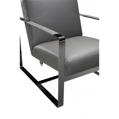 GUF C67 Accent Chair - Dark Gray, Genuine Leather