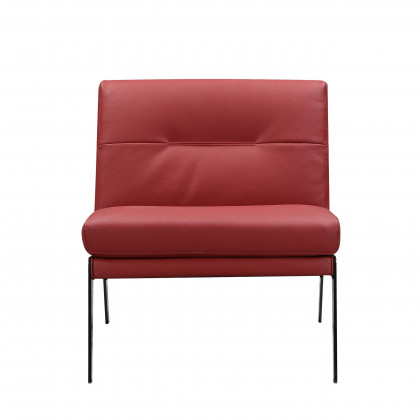 GUF - C81 Accent Chair in Red, Genuine Leather