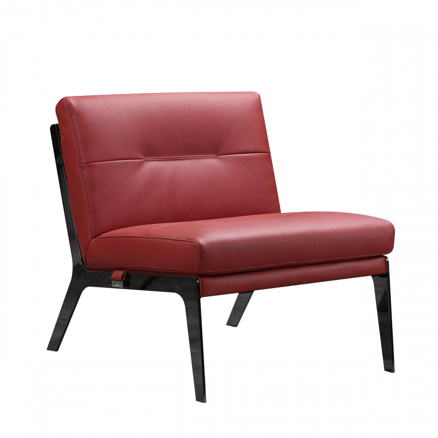 GUF - C81 Accent Chair in Red, Genuine Leather