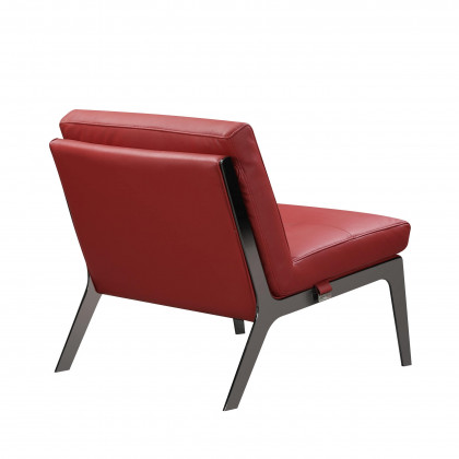 GUF - C81 Accent Chair in Red, Genuine Leather