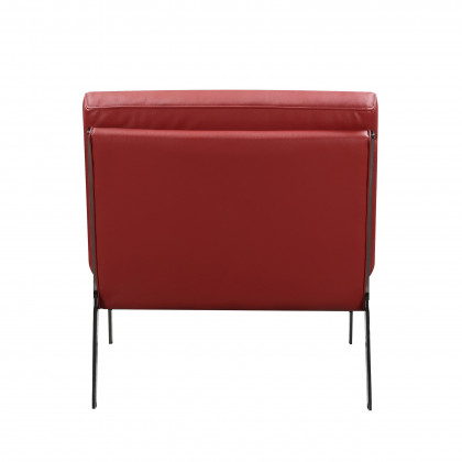 GUF - C81 Accent Chair in Red, Genuine Leather