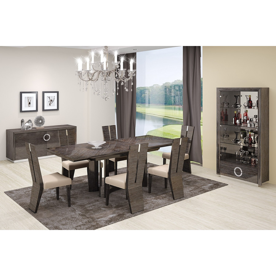 GUF - D59 Dining Table with 6 Chair Set in Gray