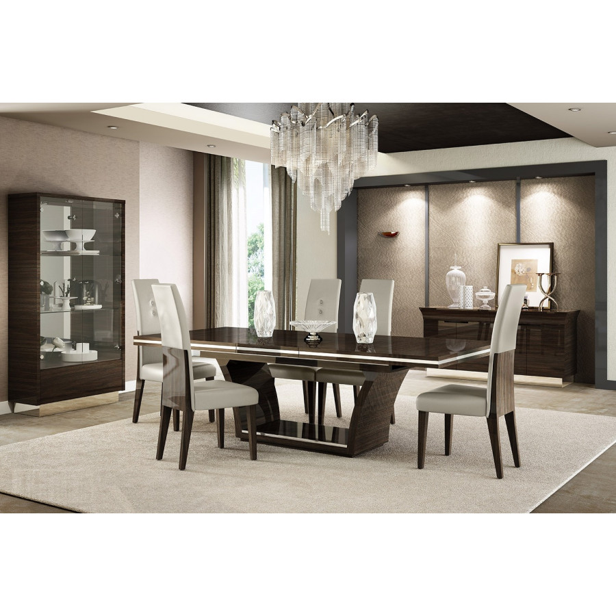 GUF - D832 Dining Table with 6 Chair Set in Wenge
