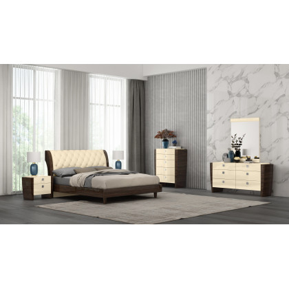 GUF Paris Queen Size Bedroom Set - Beige, 4 Pieces