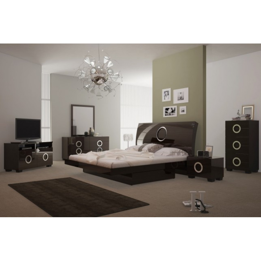 GUF Monte Carlo Queen Size Bedroom Set - Wenge, 4 Pieces