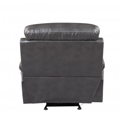 GUF 9442 Power Reclining Chair - Gray, Leather Air