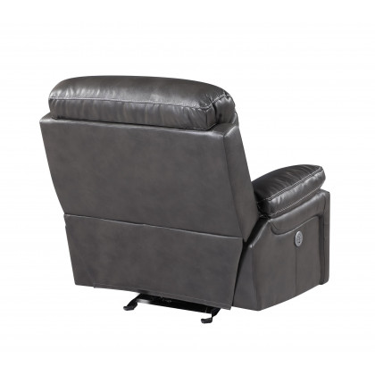 GUF 9442 Power Reclining Chair - Gray, Leather Air