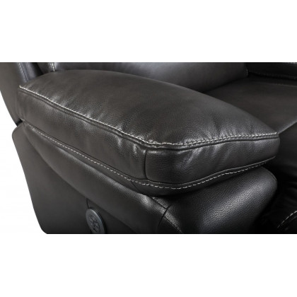 GUF 9442 Power Reclining Chair - Gray, Leather Air