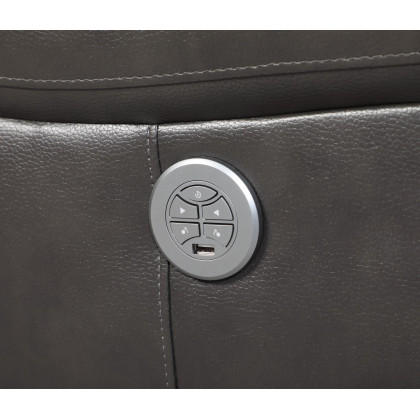 GUF 9442 Power Reclining Chair - Gray, Leather Air