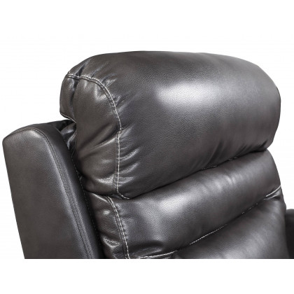 GUF 9442 Power Reclining Chair - Gray, Leather Air