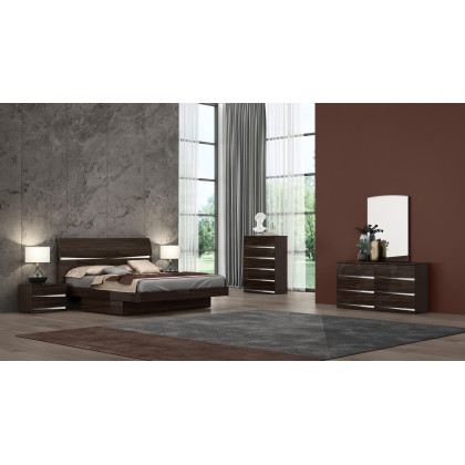 GUF Wynn Queen Size Bedroom Set - Wenge, 4 Pieces
