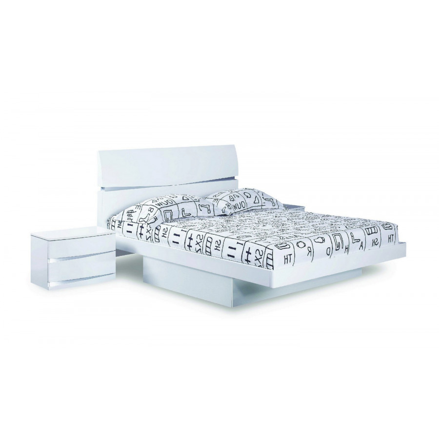 GUF Wynn Queen Size Bedroom Set - White, 4 Pieces