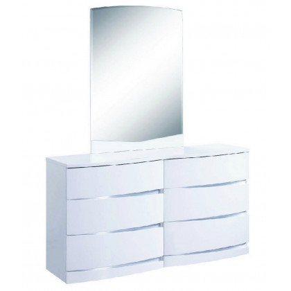 GUF Wynn Queen Size Bedroom Set - White, 4 Pieces