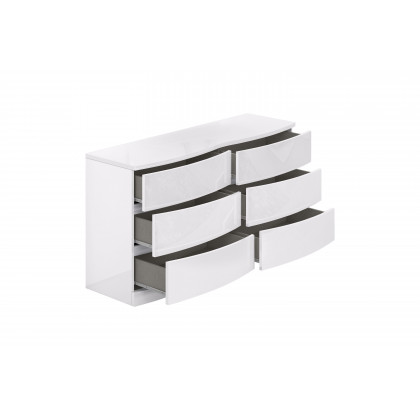 GUF Wynn Queen Size Bedroom Set - White, 4 Pieces