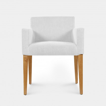 Harbour Altitude Dining Chair - Oak Brown, Harbour Belgian Linen Black