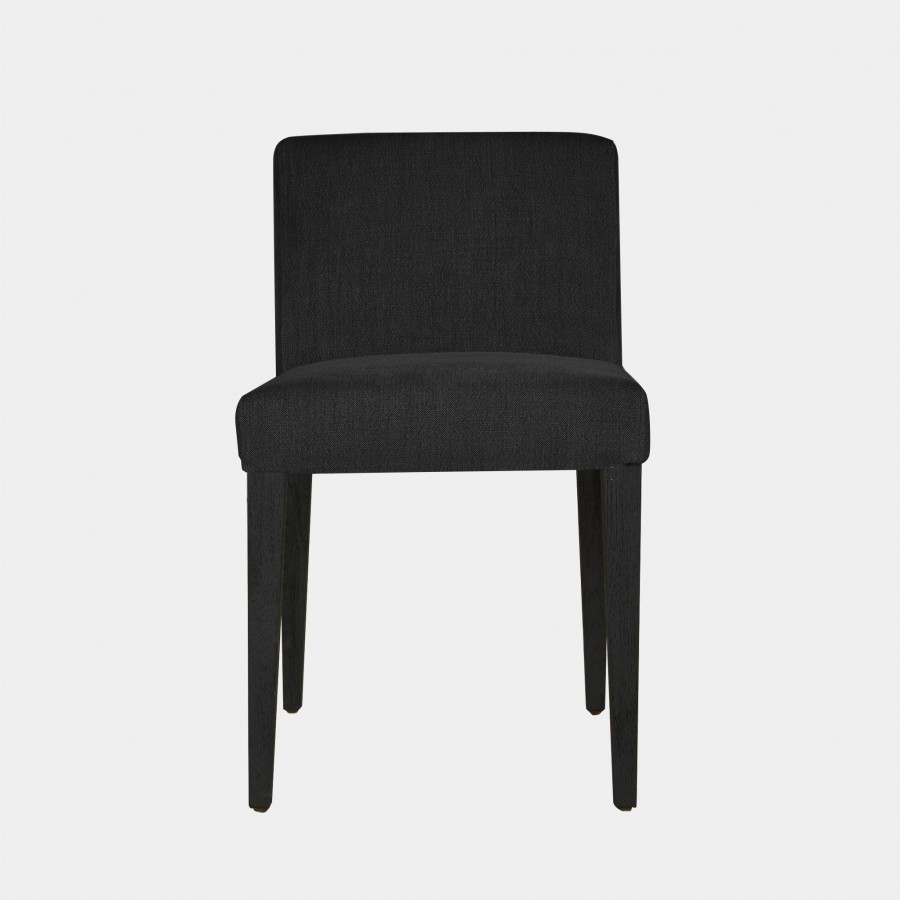 Harbour Altitude Armless Dining Chair - Oak Natural, Harbour Belgian Linen Dark Navy