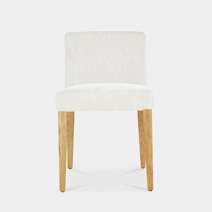 Harbour Altitude Armless Dining Chair - Oak Natural, Harbour Belgian Linen Dark Navy