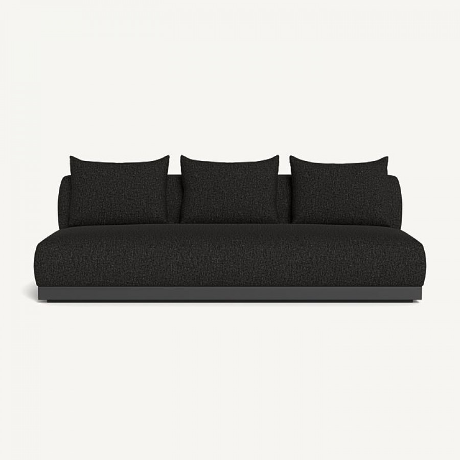 Harbour Amalfi 3 Seat Armless Sofa - Aluminum Asteroid / Copacabana Midnight