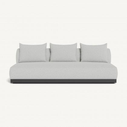 Harbour Amalfi 3 Seat Armless Sofa - Aluminum Asteroid / Copacabana Sand