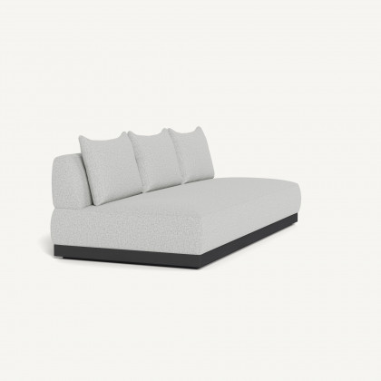 Harbour Amalfi 3 Seat Armless Sofa - Aluminum Asteroid / Copacabana Sand