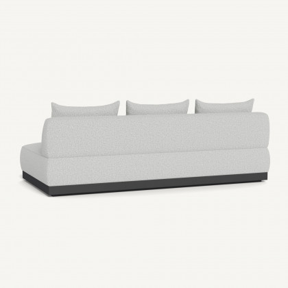 Harbour Amalfi 3 Seat Armless Sofa - Aluminum Asteroid / Copacabana Sand