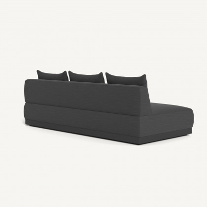 Harbour Amalfi 3 Seat Armless Sofa - Aluminum Asteroid / Panama Grafito