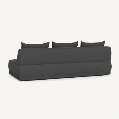 Harbour Amalfi 3 Seat Armless Sofa - Aluminum Asteroid / Panama Grafito