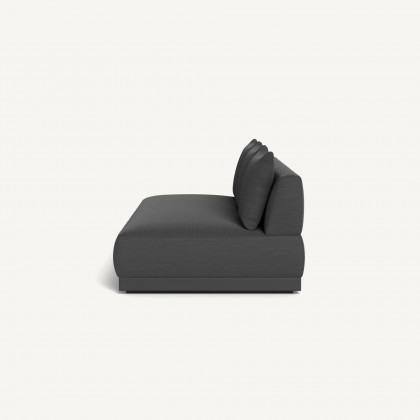 Harbour Amalfi 3 Seat Armless Sofa - Aluminum Asteroid / Panama Grafito