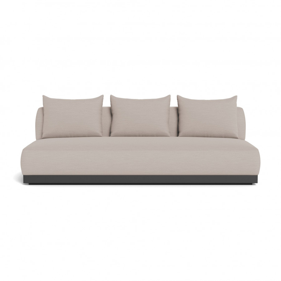Harbour Amalfi 3 Seat Armless Sofa - Aluminum Asteroid / Panama Marble