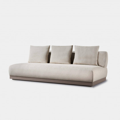 Harbour Amalfi 3 Seat Armless Sofa - Aluminum Asteroid / Panama Marble