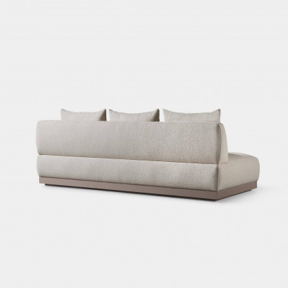 Harbour Amalfi 3 Seat Armless Sofa - Aluminum Asteroid / Panama Marble